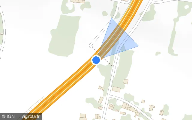 Vue plan de l'emplacement du radar fixe à Saint-Just