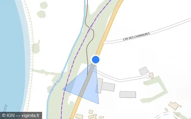 Vue plan de l'emplacement du radar fixe à Saint-Martin-du-Lac