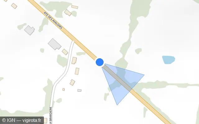 Vue plan de l'emplacement du radar fixe à Juvigny Val d'Andaine