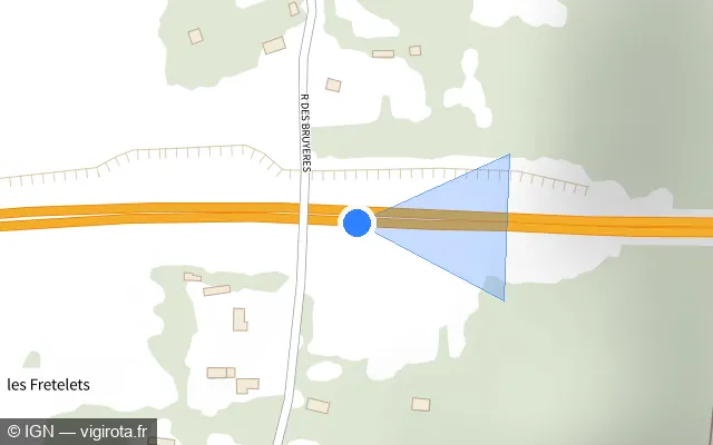 Vue plan de l'emplacement du radar fixe à Aclou