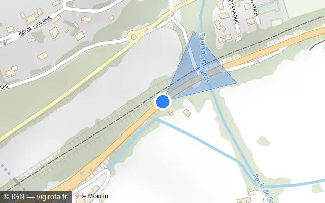 Vue plan de l'emplacement du radar fixe à Mallemoisson