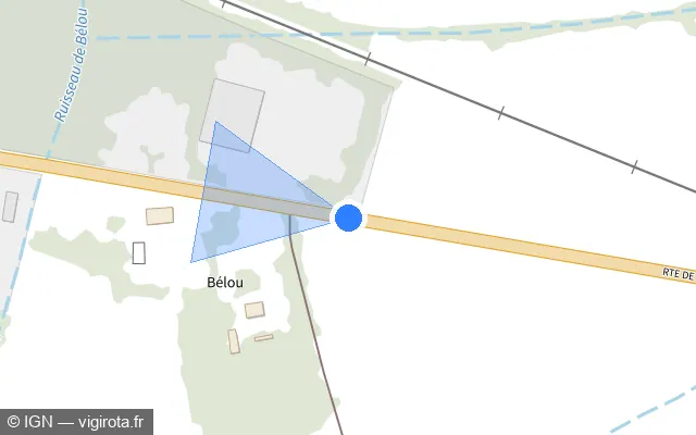 Vue plan de l'emplacement du radar fixe à La Ville-Dieu-du-Temple