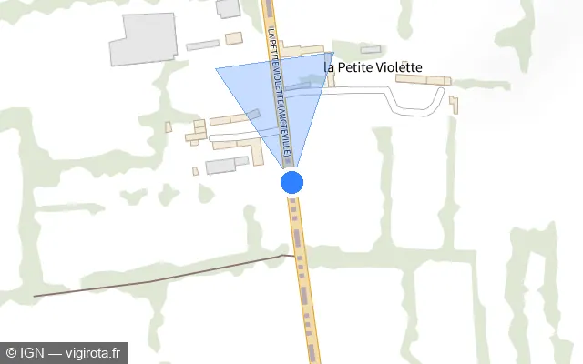 Vue plan de l'emplacement du radar fixe à Brainville