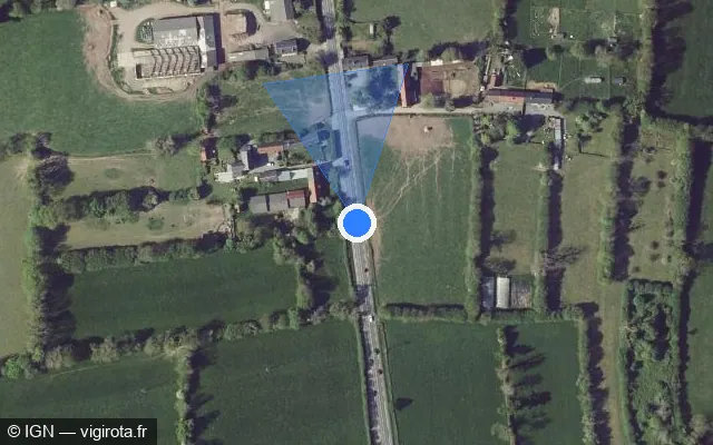 Vue satellite de l'emplacement du radar fixe à Brainville