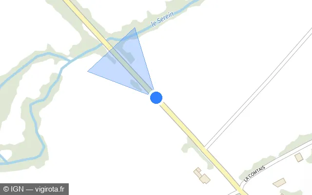 Vue plan de l'emplacement du radar fixe à Talensac
