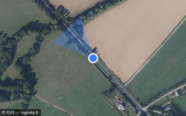 Vue satellite de l'emplacement du radar fixe à Talensac