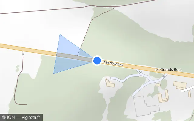 Vue plan de l'emplacement du radar fixe à Ville-Savoye