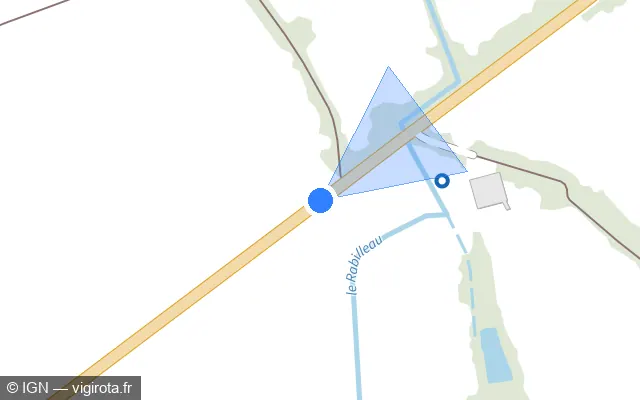Vue plan de l'emplacement du radar fixe à Varennes-lès-Narcy
