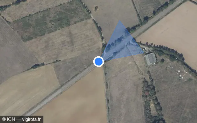 Vue satellite de l'emplacement du radar fixe à Varennes-lès-Narcy