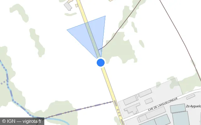 Vue plan de l'emplacement du radar fixe à Viellenave-d'Arthez