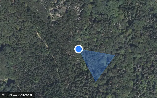 Vue satellite de l'emplacement du radar fixe à Sainte-Croix-aux-Mines