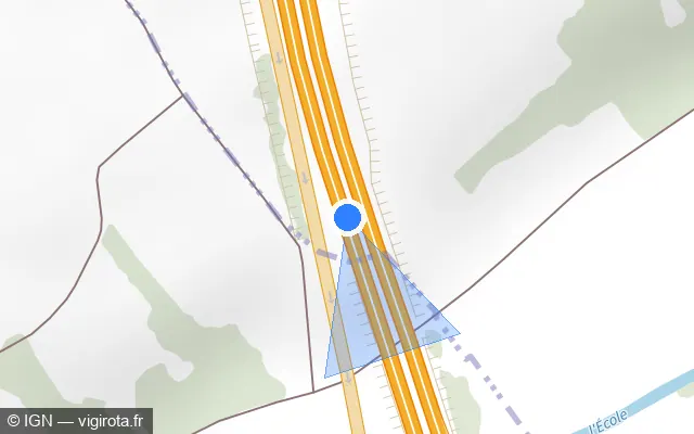 Vue plan de l'emplacement du radar fixe à Saint-Germain-sur-École