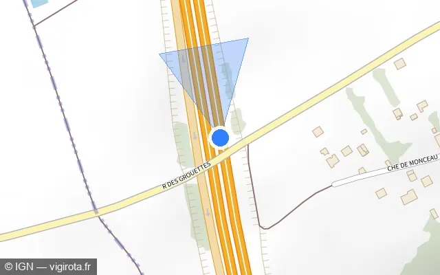 Vue plan de l'emplacement du radar fixe à Saint-Germain-sur-École