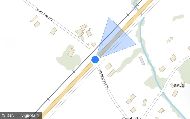 Vue plan de l'emplacement du radar fixe à Réalville