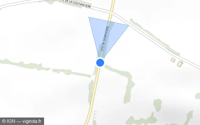 Vue plan de l'emplacement du radar fixe à Mouilleron-le-Captif