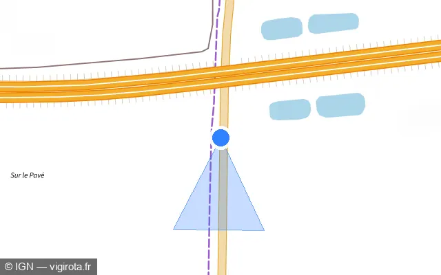 Vue plan de l'emplacement du radar fixe à Chevilly