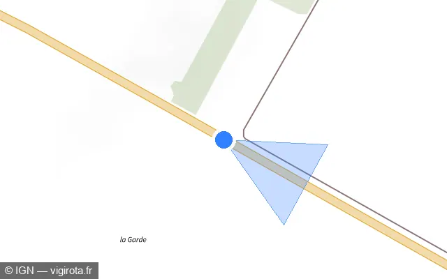 Vue plan de l'emplacement du radar fixe à Buzançais