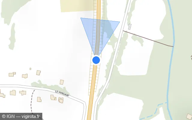 Vue plan de l'emplacement du radar fixe à Kervignac