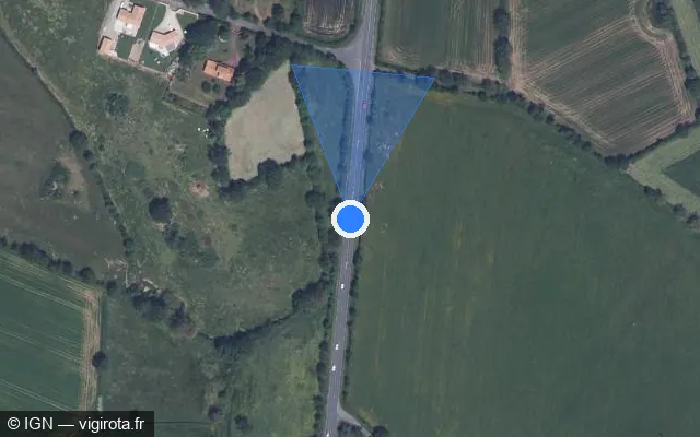 Vue satellite de l'emplacement du radar fixe à Lageon