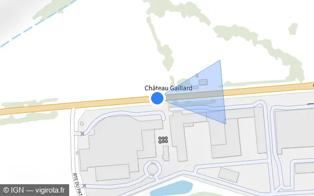 Vue plan de l'emplacement du radar fixe à Coulans-sur-Gée