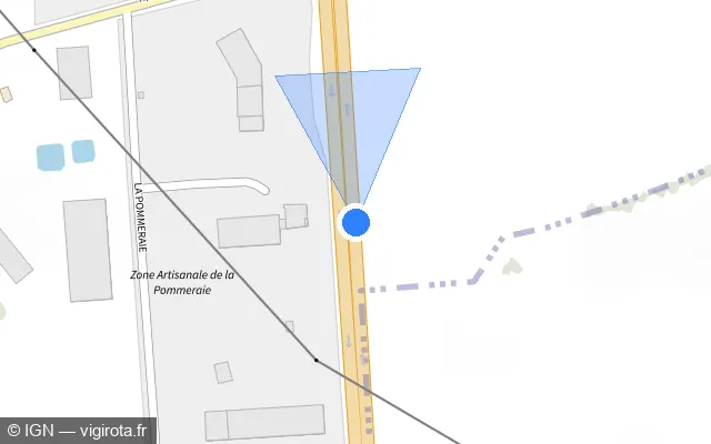 Vue plan de l'emplacement du radar fixe à Béthon
