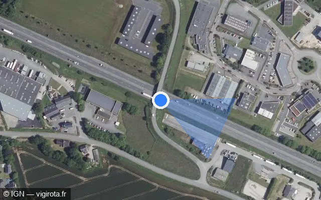 Vue satellite de l'emplacement du radar fixe à Baye