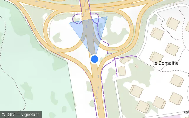 Vue plan de l'emplacement du radar fixe à Le Chesnay-Rocquencourt