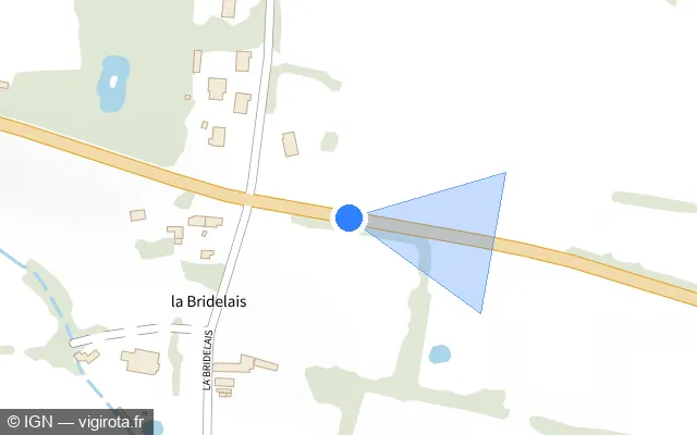 Vue plan de l'emplacement du radar fixe à Saint-Père-en-Retz