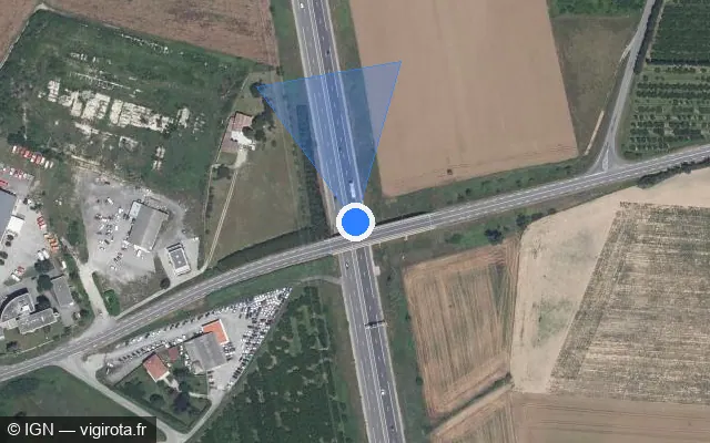 Vue satellite de l'emplacement du radar fixe à Valence