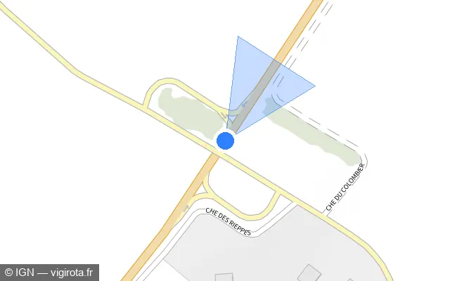 Vue plan de l'emplacement du radar fixe à Semoutiers-Montsaon