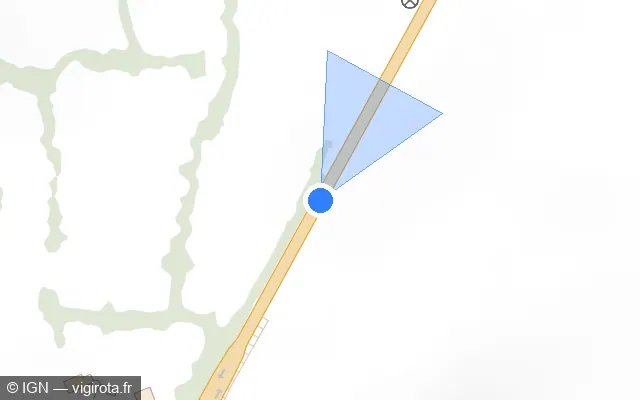 Vue plan de l'emplacement du radar fixe à Courbeveille