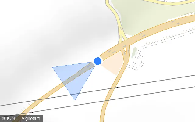 Vue plan de l'emplacement du radar fixe à Tonnerre