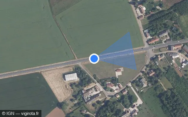 Vue satellite de l'emplacement du radar fixe à Binas