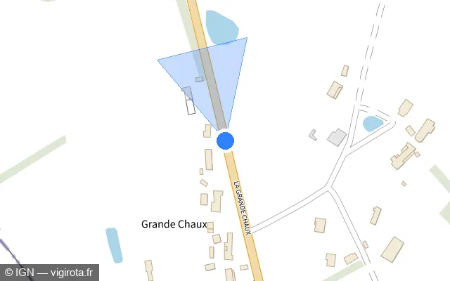Vue plan de l'emplacement du radar fixe à Juif
