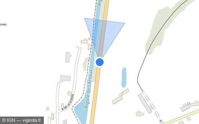 Vue plan de l'emplacement du radar fixe à Rigny-sur-Arroux