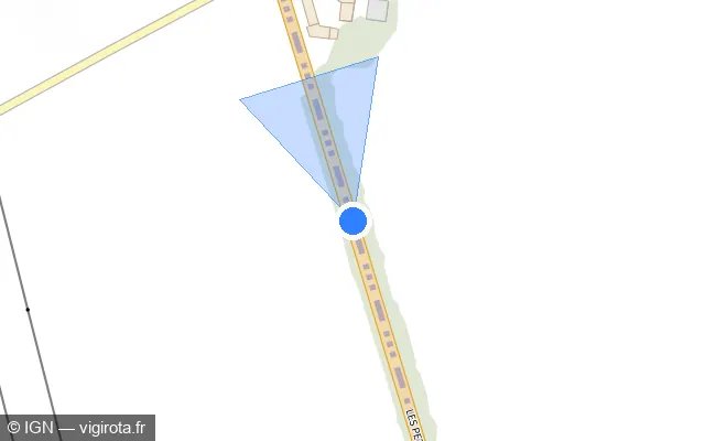 Vue plan de l'emplacement du radar fixe à Santilly