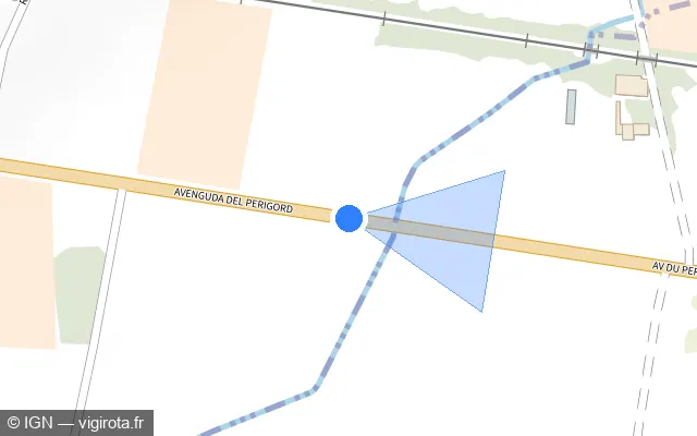 Vue plan de l'emplacement du radar fixe à Saint-Antoine-de-Breuilh