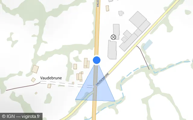 Vue plan de l'emplacement du radar fixe à Saint-André-de-Messei