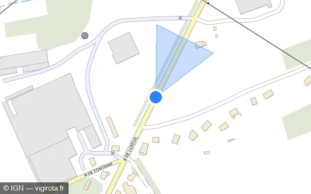 Vue plan de l'emplacement du radar fixe à Fougerolles-Saint-Valbert