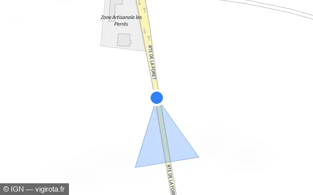 Vue plan de l'emplacement du radar fixe à Marray