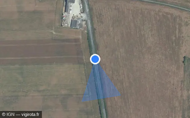 Vue satellite de l'emplacement du radar fixe à Marray