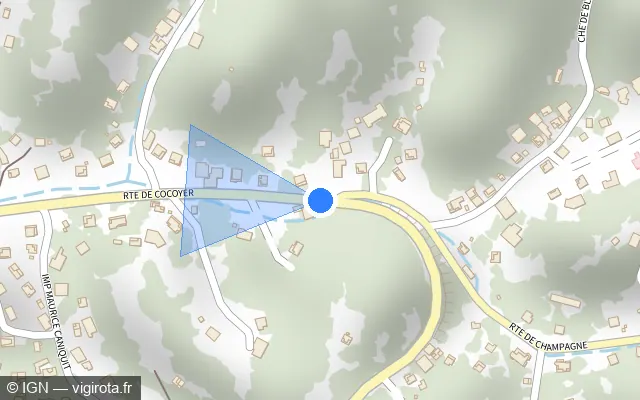 Vue plan de l'emplacement du radar tourelle à Le Gosier