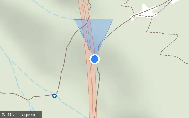 Vue plan de l'emplacement du radar fixe à Villarodin-Bourget