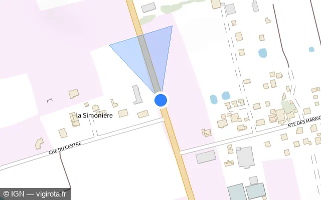 Vue plan de l'emplacement du radar tourelle à Saint-François