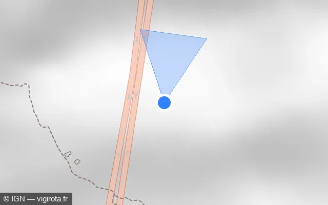 Vue plan de l'emplacement du radar fixe à Fourneaux