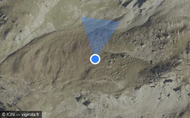 Vue satellite de l'emplacement du radar fixe à Fourneaux