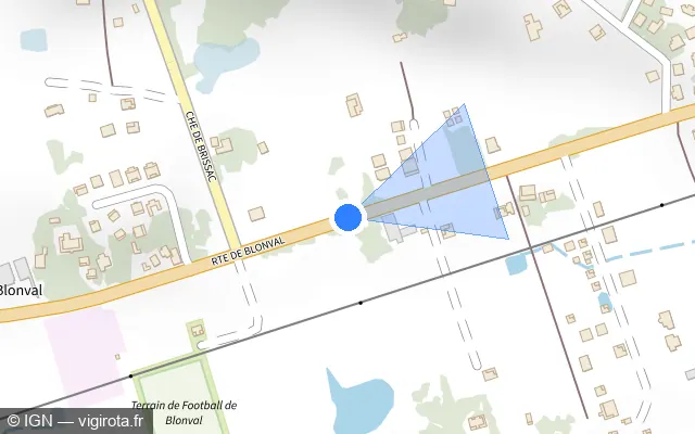Vue plan de l'emplacement du radar tourelle à Saint-François