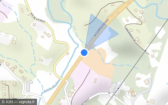 Vue plan de l'emplacement du radar tourelle à Le Robert