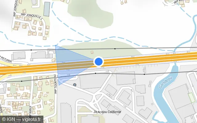 Vue plan de l'emplacement du radar tourelle à Le Lamentin
