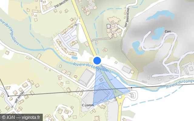Vue plan de l'emplacement du radar tourelle à Le Lamentin